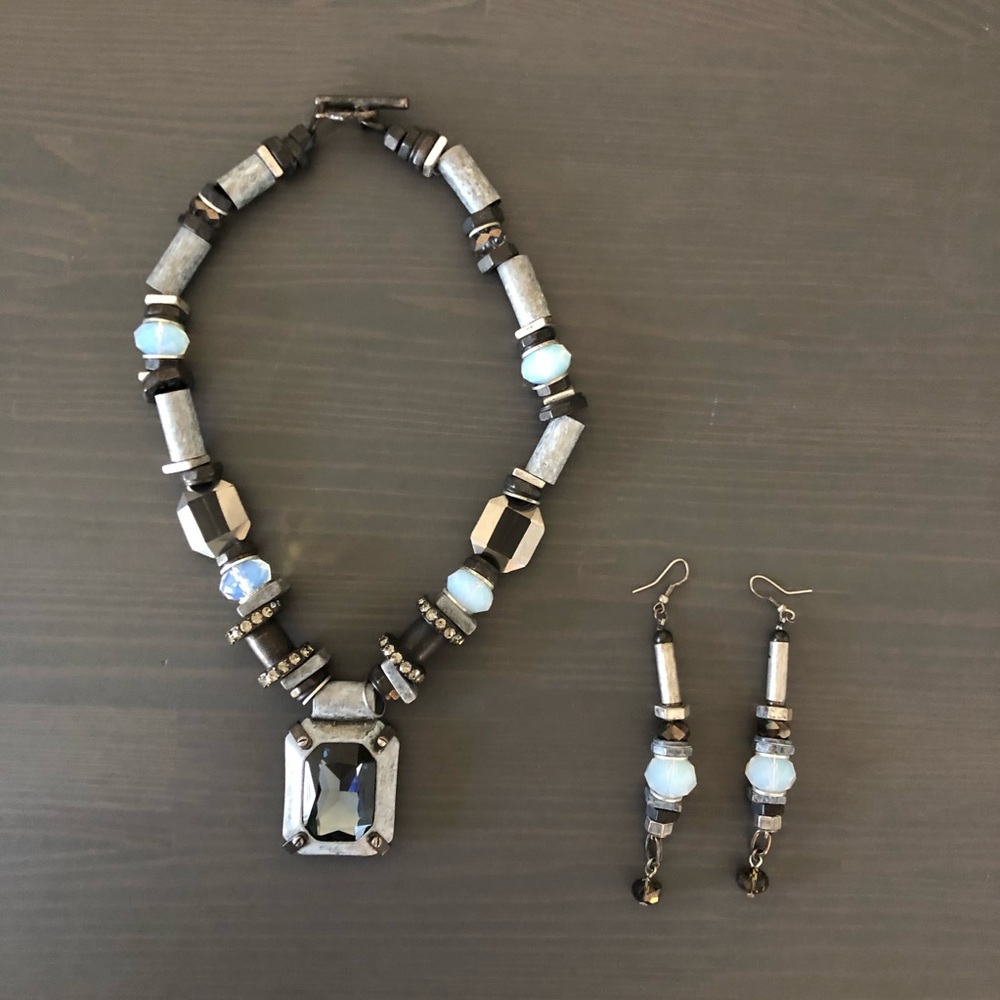 Allsaints necklace and earrings set